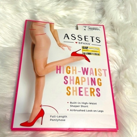 Spanx assets high waist shaping sheers NUDE full length pantyhose new Sz 1 - Picture 1 of 5